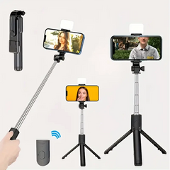 Wireless Selfie Stick Mini R1/R1S Remote Self-timer Foldable Bluetooth-compatible Tripod Shutter Remote Control for IOS Android