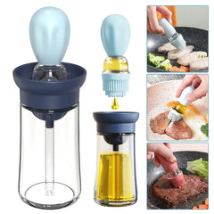 Silicone 2 in 1 Glass Oil Dispenser Bottle With Brush