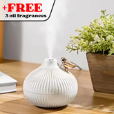Cute Onion-Shaped Humidifier E339 with 2-Speed Spray, LED Light (+3 pcs free 3ml Oil Fragrances)