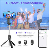 Wireless Selfie Stick Mini R1/R1S Remote Self-timer Foldable Bluetooth-compatible Tripod Shutter Remote Control for IOS Android