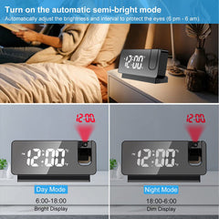 LED Digital Projection Alarm Clock Electronic Alarm Clock ⏰