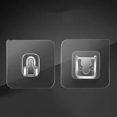 Double Hook Free Punching Strong Seamless Hook Waterproof Transparent