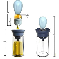 Silicone 2 in 1 Glass Oil Dispenser Bottle With Brush