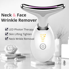 EMS RED LIGHT THERAPY FACE NECK LIFT WRINKLE REMOVER TIGHTEN MASSAGER ! Skin Lift Device For Facial At Home