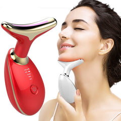 EMS RED LIGHT THERAPY FACE NECK LIFT WRINKLE REMOVER TIGHTEN MASSAGER ! Skin Lift Device For Facial At Home