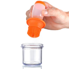 Silicone 2 in 1 Glass Oil Dispenser Bottle With Brush