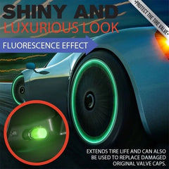 Fluorescent Glowing Tyre Valve Caps
