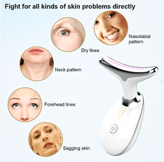 EMS RED LIGHT THERAPY FACE NECK LIFT WRINKLE REMOVER TIGHTEN MASSAGER ! Skin Lift Device For Facial At Home
