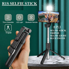 Wireless Selfie Stick Mini R1/R1S Remote Self-timer Foldable Bluetooth-compatible Tripod Shutter Remote Control for IOS Android