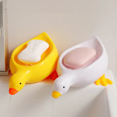 Cute Duck Shape Soap Rack for Drain Water