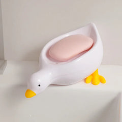 Cute Duck Shape Soap Rack for Drain Water
