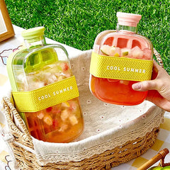 2-In-1 Ice Cube Tray & Portable Water Bottle With Straw (800ML)