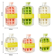 2-In-1 Ice Cube Tray & Portable Water Bottle With Straw (800ML)