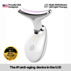 EMS RED LIGHT THERAPY FACE NECK LIFT WRINKLE REMOVER TIGHTEN MASSAGER ! Skin Lift Device For Facial At Home